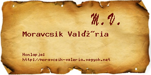 Moravcsik Valéria névjegykártya