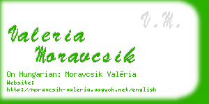 valeria moravcsik business card