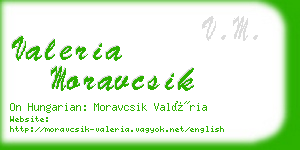 valeria moravcsik business card